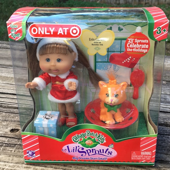 Cabbage Patch Kids, Lil’ Sprouts Doll & Dog, Erin Carson, Born November 14th NEW - Picture 1 of 5